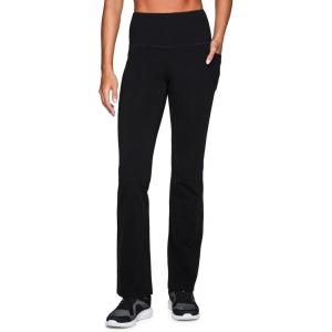 imageRBX Active Womens Full Length Tummy Control Workout Bootcut Yoga PantsCtn Black