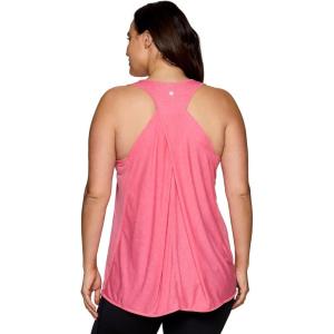 imageRBX Active Womens Plus Size Sleeveless Relaxed Fashion Workout Yoga Tank TopCherry Blossom Pink