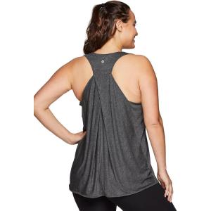 imageRBX Active Womens Plus Size Sleeveless Relaxed Fashion Workout Yoga Tank TopS21 Charcoal