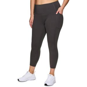 imageRBX Active Womens Plus Size Stretch AnkleFull Length Workout Running Gym Yoga Leggings78 Solid Deep Grey
