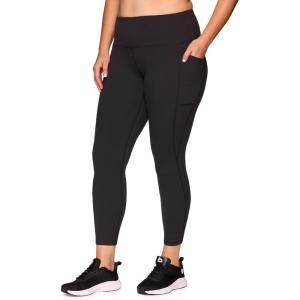 imageRBX Active Womens Plus Size Stretch AnkleFull Length Workout Running Gym Yoga LeggingsPeached Black