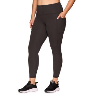 imageRBX Active Womens Plus Size Stretch AnkleFull Length Workout Running Gym Yoga LeggingsPeached Charcoal