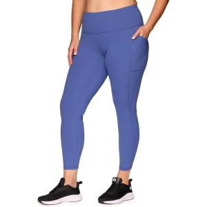 imageRBX Active Womens Plus Size Stretch AnkleFull Length Workout Running Gym Yoga LeggingsPeached Cobalt