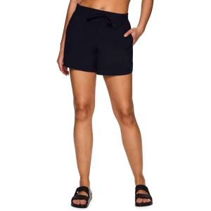 imageRBX Active Womens Relaxed Fit Breathable Ventilated Stretch Woven Athletic Walking Short with PocketsOverlap Navy