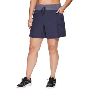 imageRBX Active Womens Relaxed Fit Breathable Ventilated Stretch Woven Athletic Walking Short with PocketsSmoke Blue