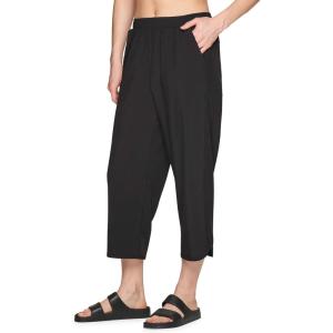 imageRBX Active Womens Relaxed Fit Lightweight Quick Drying Stretch Woven Pants with PocketsCapri Black
