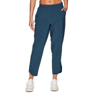 imageRBX Active Womens Relaxed Fit Lightweight Quick Drying Stretch Woven Pants with PocketsTulip Hem Blue