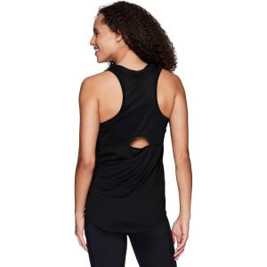 imageRBX Active Womens Sleeveless Athletic Performance Running Workout Yoga Tank Top with Mesh VentilationHeather Mesh Black