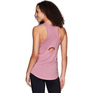imageRBX Active Womens Sleeveless Athletic Performance Running Workout Yoga Tank Top with Mesh VentilationHeather Mesh Light Pink