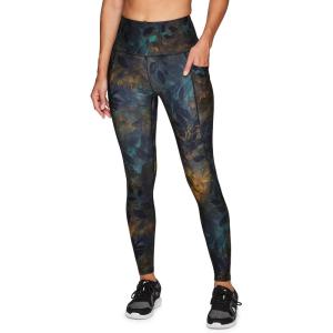 imageRBX Active Womens Ultra Hold 78 Ankle Full Length Printed Running Yoga LeggingMoody Florals
