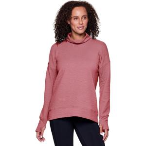 imageRBX Active Womens Ultra Soft Quilted Cowl Neck Pullover SweatshirtJacquard Dusty Clay