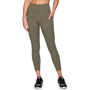 imageRBX Active Womens Ultra Soft Solid Workout Running Yoga Leggings with Pockets78 Olive Thyme