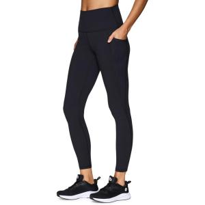imageRBX Active Womens Ultra Soft Solid Workout Running Yoga Leggings with PocketsBlack F22