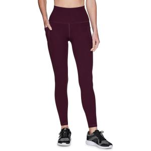 imageRBX Active Womens Ultra Soft Solid Workout Running Yoga Leggings with PocketsSolid Plum Purple