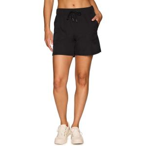 imageRBX Active Womens Walking Shorts Stretch Woven Quick Drying Workout Hiking Short with Pockets with Plus Sizes6inch Black