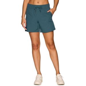 imageRBX Active Womens Walking Shorts Stretch Woven Quick Drying Workout Hiking Short with Pockets with Plus Sizes6inch Teal