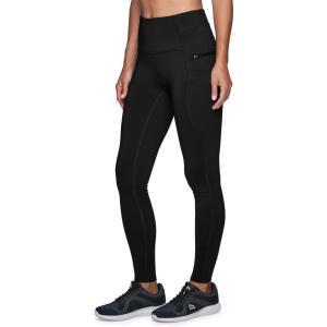 imageRBX FleeceLined Leggings for Women Yoga Pants with Pockets Gym Pants for Cold Weather FullLength Leggings for Running YogaF19 Black