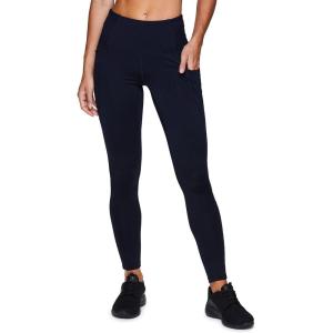 imageRBX FleeceLined Leggings for Women Yoga Pants with Pockets Gym Pants for Cold Weather FullLength Leggings for Running YogaF20 Navy Blue