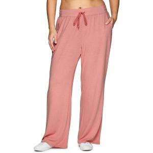 imageRBX Womens Plus Size Lightweight French Terry Wide Leg Sweatpants with Pockets