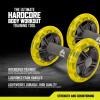 imageRBX Ab Roller Wheel with Cushioned Ergonomic Handles for Abdominal ampamp Core Strength Workout for Home Office Traveling Set of 2 Yellow
