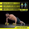 imageRBX Ab Roller Wheel with Cushioned Ergonomic Handles for Abdominal ampamp Core Strength Workout for Home Office Traveling Set of 2 Yellow