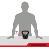imageRBX Cement Kettlebell with ShockProof Plastic Coating for CrossFit TrainingBlackSilver