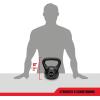 imageRBX Cement Kettlebell with ShockProof Plastic Coating for CrossFit TrainingBlackSilver