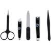 imageRBX Nail Clippers for Men Travel Size Mens Nail Grooming Kit 5 Pcs Mens Nail Clipper Set Includes Nail Clippers Scissors Tweezers and Leather Traveling Case