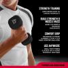 imageRBX Weights Dumbbells Set  Neoprene Arm Weights With NonSlip Grip Strength Training Equipment Workout Weights for At Home or Gym Training AntiRollBlack