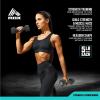 imageRBX Weights Dumbbells Set  Neoprene Arm Weights With NonSlip Grip Strength Training Equipment Workout Weights for At Home or Gym Training AntiRollBlack