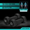imageRBX Weights Dumbbells Set  Neoprene Arm Weights With NonSlip Grip Strength Training Equipment Workout Weights for At Home or Gym Training AntiRollBlack