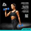 imageRBX Weights Dumbbells Set  Neoprene Arm Weights With NonSlip Grip Strength Training Equipment Workout Weights for At Home or Gym Training AntiRollMalibu Blue