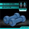 imageRBX Weights Dumbbells Set  Neoprene Arm Weights With NonSlip Grip Strength Training Equipment Workout Weights for At Home or Gym Training AntiRollMalibu Blue