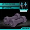 imageRBX Weights Dumbbells Set  Neoprene Arm Weights With NonSlip Grip Strength Training Equipment Workout Weights for At Home or Gym Training AntiRollRoyal Plum