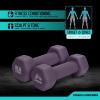 imageRBX Weights Dumbbells Set  Neoprene Arm Weights With NonSlip Grip Strength Training Equipment Workout Weights for At Home or Gym Training AntiRollRoyal Plum