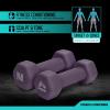 imageRBX Weights Dumbbells Set  Neoprene Arm Weights With NonSlip Grip Strength Training Equipment Workout Weights for At Home or Gym Training AntiRollRoyal Plum