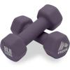 imageRBX Weights Dumbbells Set  Neoprene Arm Weights With NonSlip Grip Strength Training Equipment Workout Weights for At Home or Gym Training AntiRollRoyal Plum