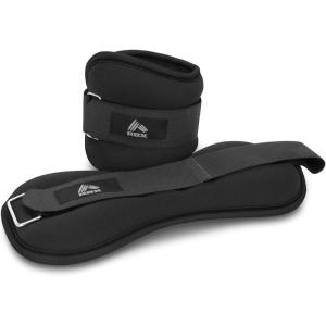 imageRBX Ankle and Wrist Weights for Women and Men  Velcro Straps Made for Jogging Walking Resistance Training and Physical Therapy Set of 2  Soft Touch MaterialBlack