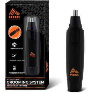imageRBX Nose Hair Trimmer for Men Precision Ear and Nose Hair Trimmer for Men Professional Mens Grooming System Stainless Steel Blades Lightweight and Travel Ready