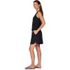 imageRBX Tank Dress for Women Quick Drying Stretch Woven Hiking Golf Dress Drawstring Waist Beach Dress Coverup with PocketsDrawstring Black