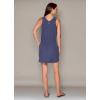 imageRBX Tank Dress for Women Quick Drying Stretch Woven Hiking Golf Dress Drawstring Waist Beach Dress Coverup with PocketsDrawstring Smoke Blue