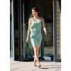 imageRBX Tank Dress for Women Quick Drying Stretch Woven Hiking Golf Dress Drawstring Waist Beach Dress Coverup with PocketsSea Glass