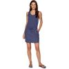 imageRBX Tank Dress for Women Quick Drying Stretch Woven Hiking Golf Dress Drawstring Waist Beach Dress Coverup with PocketsDrawstring Smoke Blue
