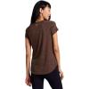 imageRBX Active Womens Athletic Quick Dry Space Dye Short Sleeve Yoga TShirtSpace Dye Chocolate