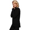 imageRBX Active Womens Ultra Soft Quilted Cowl Neck Pullover Sweater Lightweight Mock Neck Tunic Sweatshirt with ThumbholesF19 Black