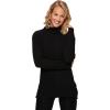 imageRBX Active Womens Ultra Soft Quilted Cowl Neck Pullover Sweater Lightweight Mock Neck Tunic Sweatshirt with ThumbholesF19 Black