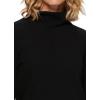 imageRBX Active Womens Ultra Soft Quilted Cowl Neck Pullover Sweater Lightweight Mock Neck Tunic Sweatshirt with ThumbholesF19 Black