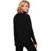 imageRBX Active Womens Ultra Soft Quilted Cowl Neck Pullover Sweater Lightweight Mock Neck Tunic Sweatshirt with ThumbholesF19 Black