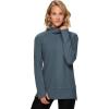 imageRBX Active Womens Ultra Soft Quilted Cowl Neck Pullover Sweater Lightweight Mock Neck Tunic Sweatshirt with ThumbholesF19 Green