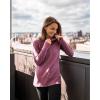 imageRBX Active Womens Ultra Soft Quilted Cowl Neck Pullover Sweater Lightweight Mock Neck Tunic Sweatshirt with ThumbholesF19 Green